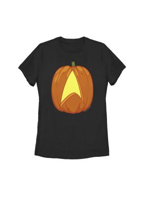 Women's Star Trek Halloween Starfleet Pumpkin T-shirt