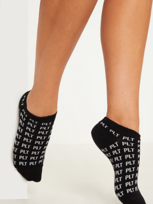 Prettylittlething Black Mono Trainer Socks