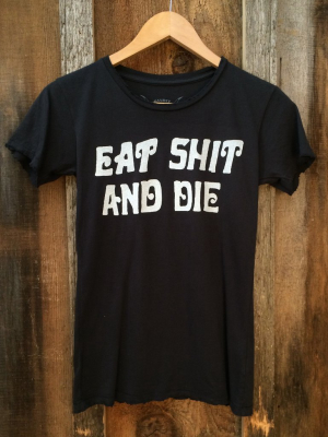 Eat Shit Womens Tee Blk/wht