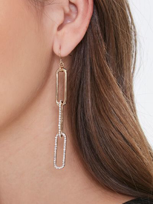 Rhinestone Chain Drop Earrings