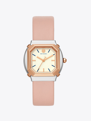 Blake Watch, Pink Leather/rose Gold, 35 Mm