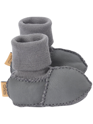 Dark Grey Baby Booties