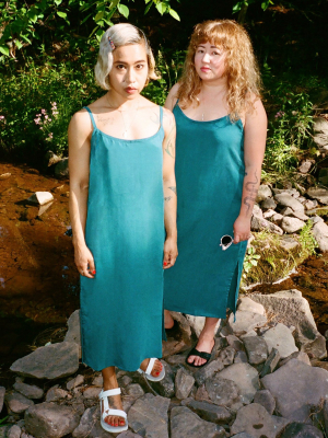 Marie Slip Dress (exclusive) - Moroccan Blue