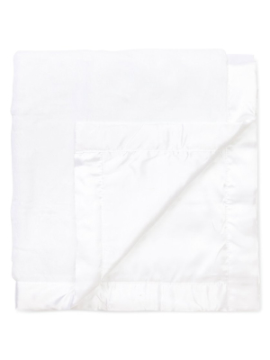 White Plush Receiving Blanket