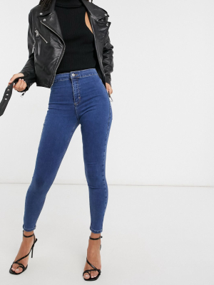 Topshop Joni Skinny Jeans In Mid Wash