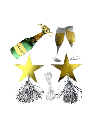 Cheers Champagne Banner Charms