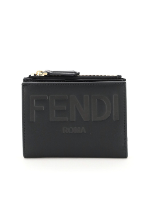 Fendi Roma Embossed Compact Wallet