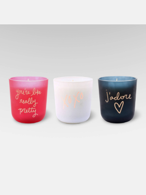 3pk Valentine Gifting Candles - Bullseye's Playground™