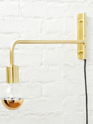 Swing Arm Brass Wall Sconce