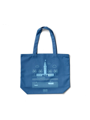 Ferry Building Tote In Bright Blue