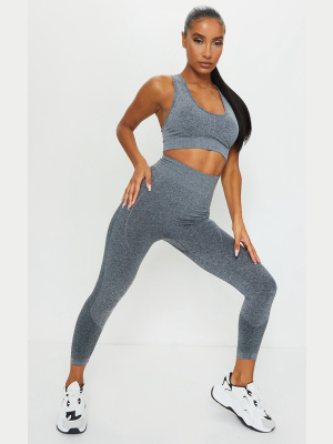 Prettylittlething Grey Marl Contour High...