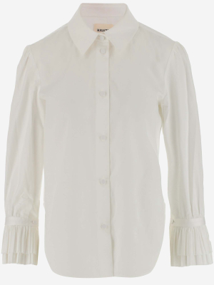 Khaite Ruffle-trim Buttoned Shirt