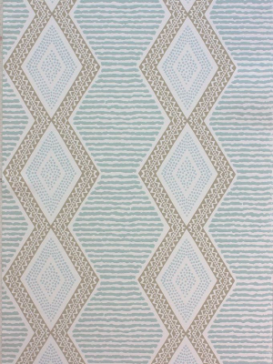 Belle Île Wallpaper In Turquoise And Brown From The Les Rêves Collection By Nina Campbell