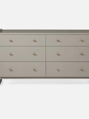 Carrigan 60" Dresser Castor Gray Vintage Faux Shagreen