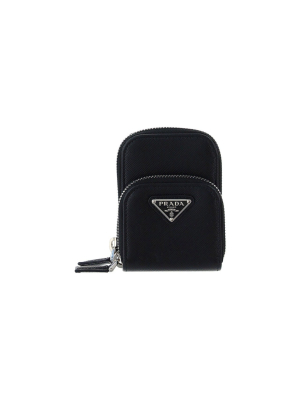 Prada Triangle Logo Strapped Pouch