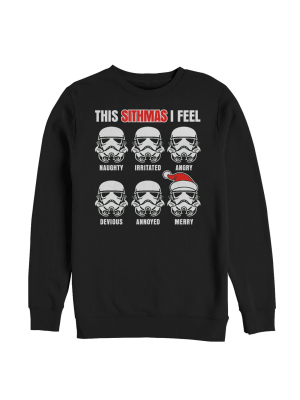 Men's Star Wars Christmas Sithmas Stormtroopers Sweatshirt