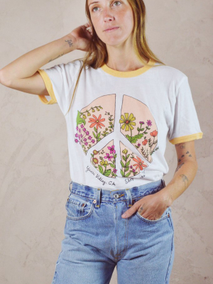 Peace Flower - Ringer Tee