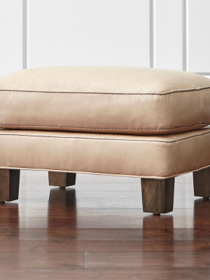 Briarwood Leather Ottoman