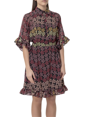 Dsquared2 Floral Print Ruffled Dress