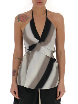 Rick Owens Laura Plunging Neck Wrap Top