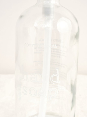 Empty Glass Soap Bottle