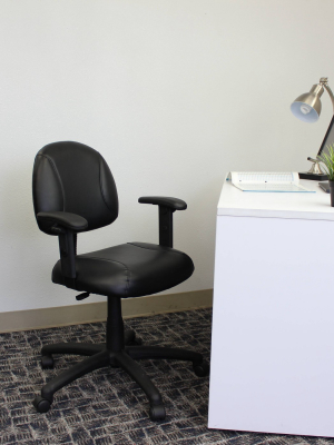 Posture Chair With Adjustable Arms Black - Boss Office Products