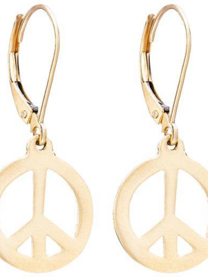 Peace Sign Dangle Earrings