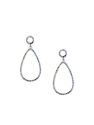 Open Teardrop Pave Earring