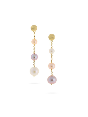 Marco Bicego® Africa Pearl Collection 18k Yellow Gold And Pearl Drop Earrings