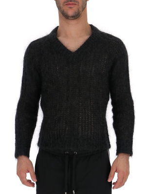 Prada V-neck Knitted Sweater