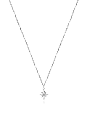 North Star Diamond Necklace - White Gold