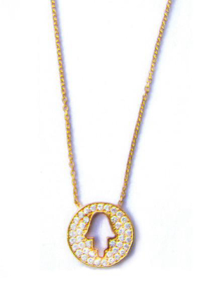 Hamsa Necklace, Gold
