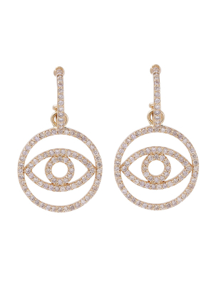 Diamond Circled Eye Hoops