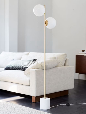 Sphere & Stem 2-light Floor Lamp