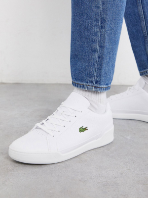 Lacoste Challenge Sneakers In White Perforated Leather