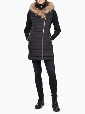 Performance Faux Fur Quilted Walker Jacket