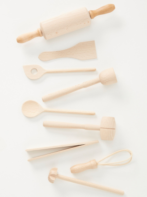 Kids Wooden Baking Tools Toy Set