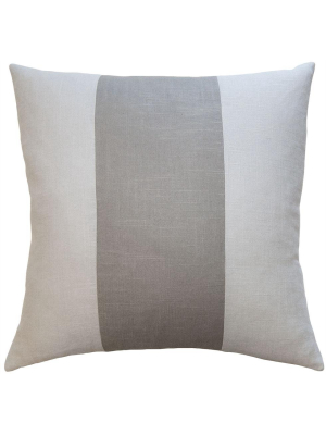 Square Feathers Home Savvy Hue Light Grey Flint Band Pillow