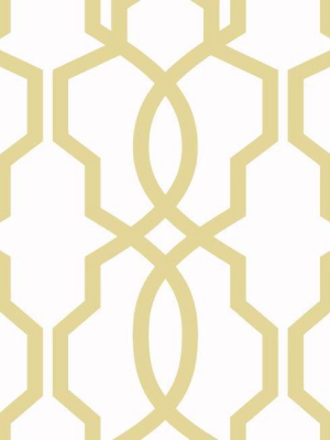 Hourglass Trellis Wallpaper In Yellow From The Geometric Resource Collection By York Wallcoverings