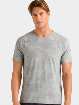 Rhone Reign Short Sleeve Shirt - Grey Heather Camo