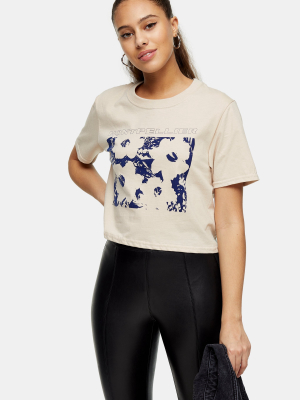 Petite Montpellier Floral T-shirt In White