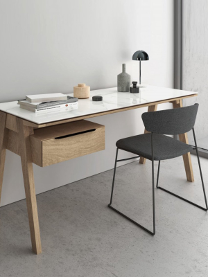 Howard Desk With Lacquered Glass Top