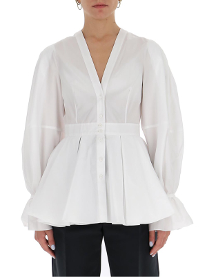 Alexander Mcqueen Peplum Ruffled Blouse