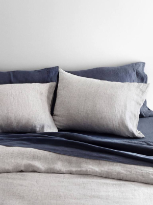 Stonewashed Linen Bed Bundle - Midnight Series