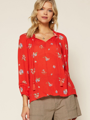 Floral Long Sleeve Blouse