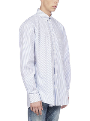 Balenciaga Logo Details Stripe Shirt