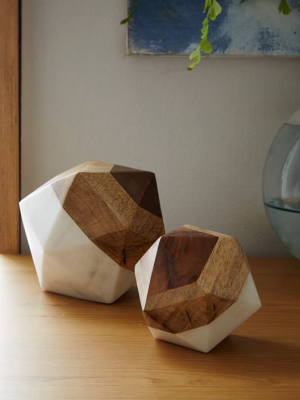 Marble & Wood Geometric Objects