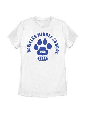 Women's Stranger Things Hawkins Middle School Cubs 1983 T-shirt