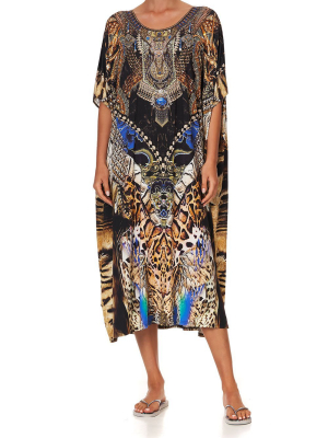 Round Neck Lounge Kaftan Dragon Lady