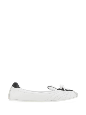 Miu Miu Lace-up Ballerina Flats